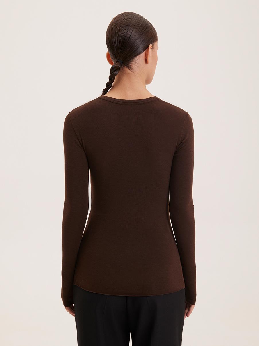 Облегающий лонгслив с шерстью